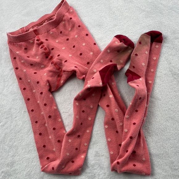 Hanna Andersson Other - Hanna Andersson 130/140, 8/10, Cotton Blend Pink Polka Dot Tights